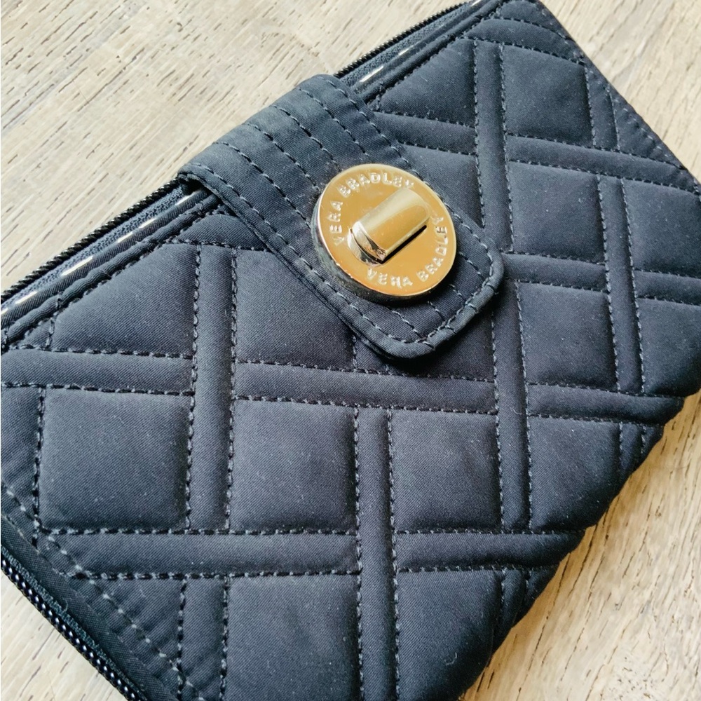 Vera Bradley Black Quilted Wallet OS - Picture 6 of 12